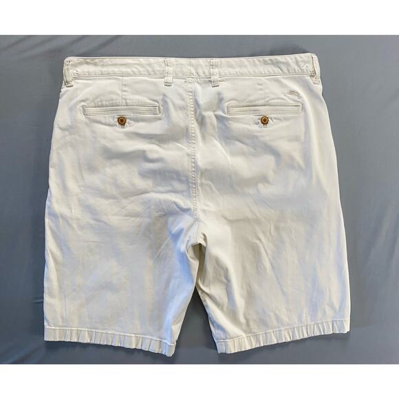 Tommy Bahama Flat Front Stretch Cotton/Tencel Chino Shorts. Ivory, Men's 38. GUC - Picture 4 of 5